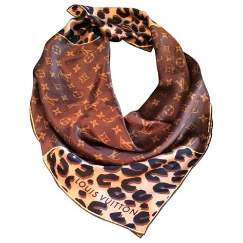 louis vuitton leopard scarf brown|louis vuitton scarf leopard print.